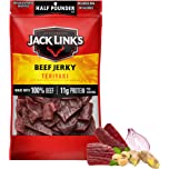 Jack Link&#39;s Beef Jerky, Teriyaki, &frac12; Pounder Bag - Flavorful Meat Snack, 11g of Protein and 80 Calories, Made with Premium Beef - 96 Percent Fat Free, No Added MSG** or Nitrates/Nitrites